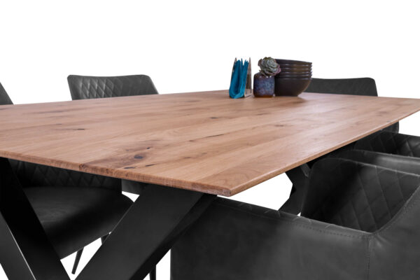 SAM NEU Esszimmer Esszimmertische Lotte Baumkantentische.de 180 Tisch lotte 180x90 eiche x schwarz neu 04 scaled
