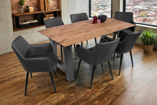 SAM NEU Esszimmer Esszimmertische Lotte Baumkantentische.de 180 silber Tisch lotte 180x90 eiche silber neu 02 scaled
