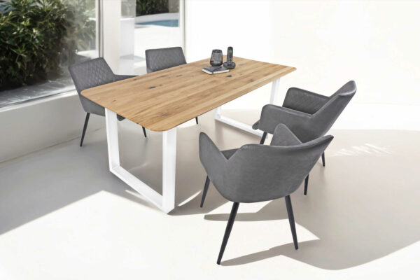 SAM NEU Esszimmer Esszimmertische Lotte Baumkantentische.de rund weiss 200 BKT Tisch Lotte weiss 05 scaled