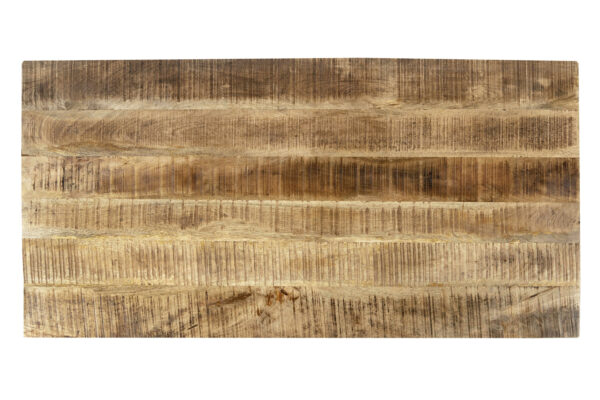 Esstisch 260x100cm Mangoholz gerade Kante U-Gestell schwarz RIO