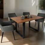 SAM_NEU-Esszimmer-Esszimmertische-Schweizer_Kante-U_Gestell-Atlanta-nussbaumfarben-schwarz-140-Bk_Schweizer_kante_140_nuss_schwarz_02