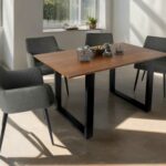 SAM_NEU-Esszimmer-Esszimmertische-Schweizer_Kante-U_Gestell-Atlanta-nussbaumfarben-schwarz-160-Bk_Schweizer_kante_160_nuss_schwarz_02