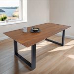 SAM_NEU-Esszimmer-Esszimmertische-Schweizer_Kante-U_Gestell-Atlanta-nussbaumfarben-schwarz-180-Bk_Schweizer_kante_180_nuss_schwarz_01