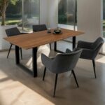 SAM_NEU-Esszimmer-Esszimmertische-Schweizer_Kante-U_Gestell-Atlanta-nussbaumfarben-schwarz-180-Bk_Schweizer_kante_180_nuss_schwarz_02