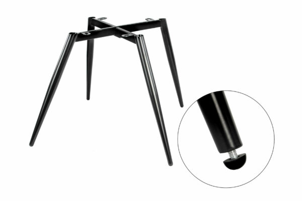 Esszimmer Armlehnstuhl taupe schwarz Metallbeine ELLI