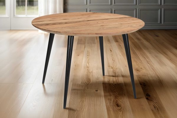 SAM NEU Tische Kimberly konisch 120 BKT schweizer kante tisch Kimberly rund vierfuss holz natur 01 scaled