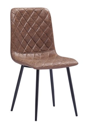 Esszimmerstuhl Schalenstuhl Wildlederoptik Metallfüße schwarz LUNA