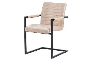 Esszimmerstuhl Freischwinger Stoffbezug beige PARZIVO