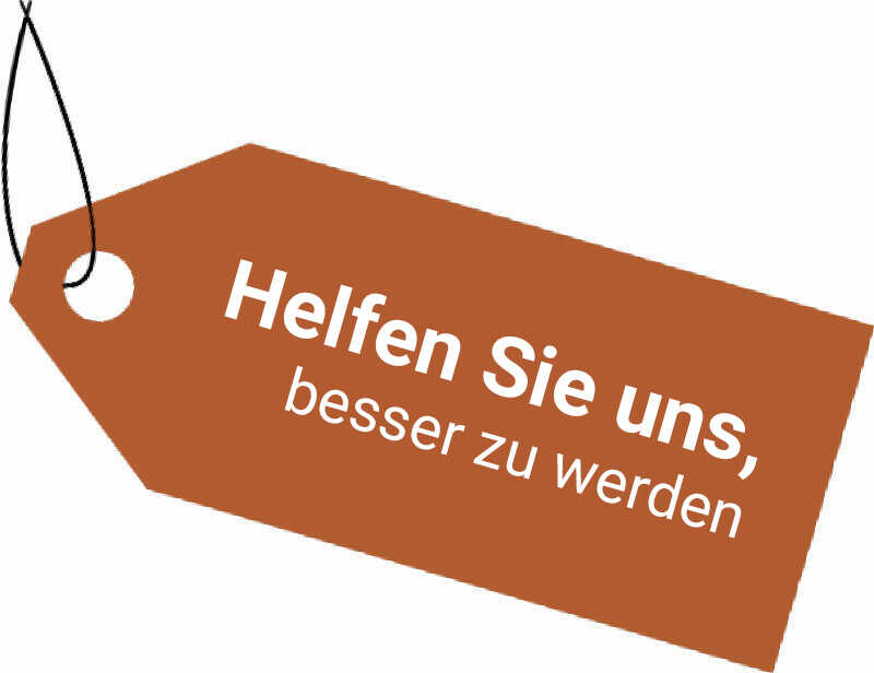 Verkaufsetikett Möbel Cashback für Bewertungen